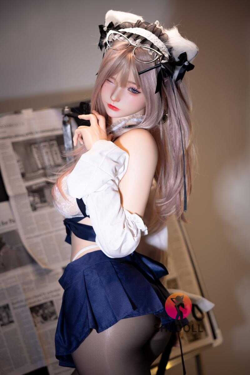 lovedoll-jasmine- 168cm-3.0head-movable-eye-blue-mini-skirt-Half-open eyes